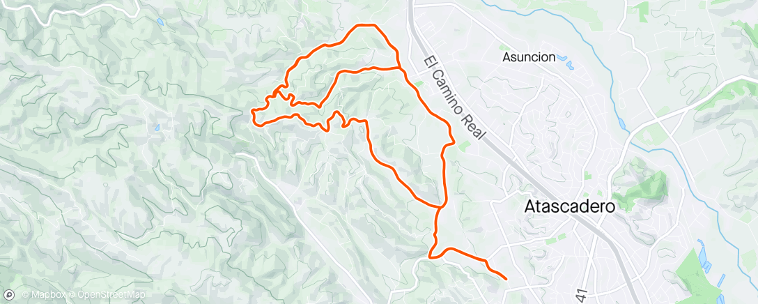 Map of the activity, Local A-Town ride