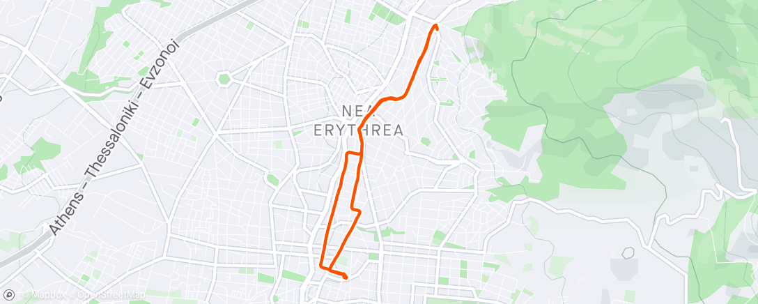 Map of the activity, Koutsos Walk