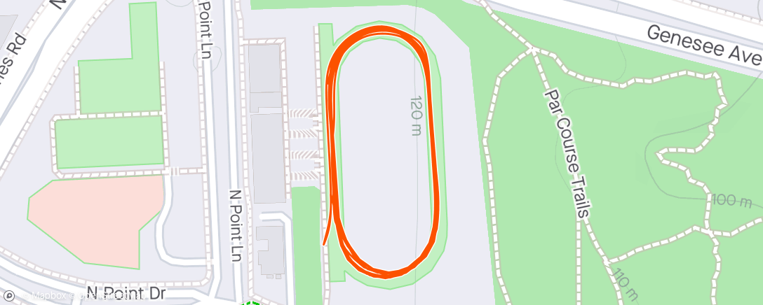 Map of the activity, High schoolers playing and throwing cones into lane 1