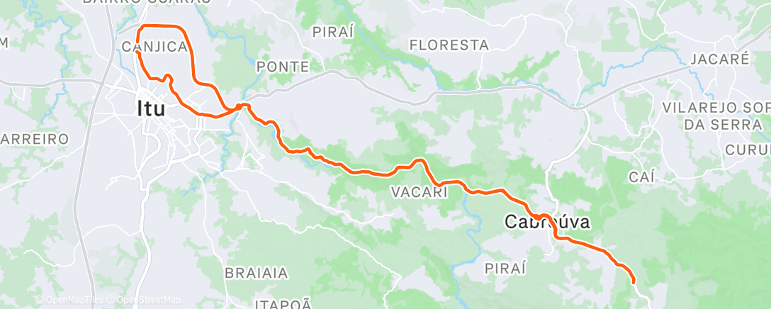 Map of the activity, Pedalada matinal