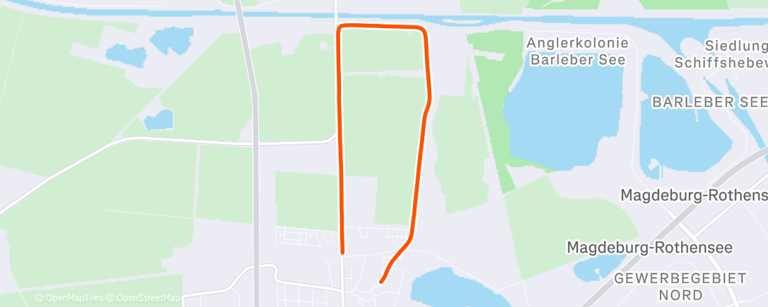 Map of the activity, Lauf am Nachmittag