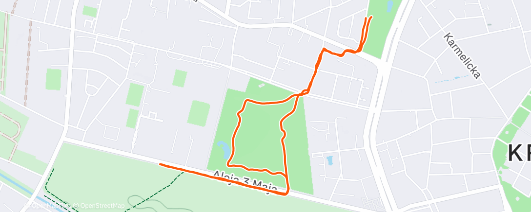 Map of the activity, Morning Run