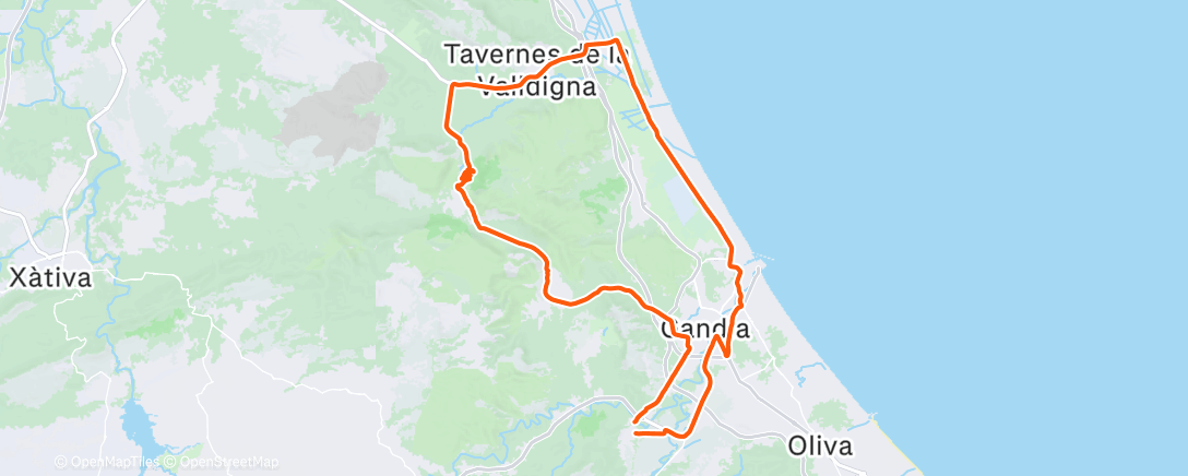 Map of the activity, Lunch Ride