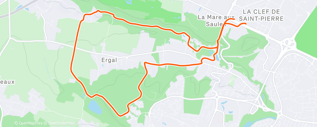 Map of the activity, Mercredi Trail avec Karim