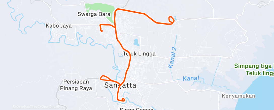 Map of the activity, Bulan K3 Ride #2