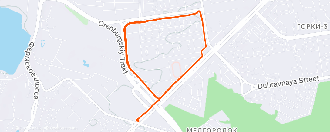 Map of the activity, Morning Run