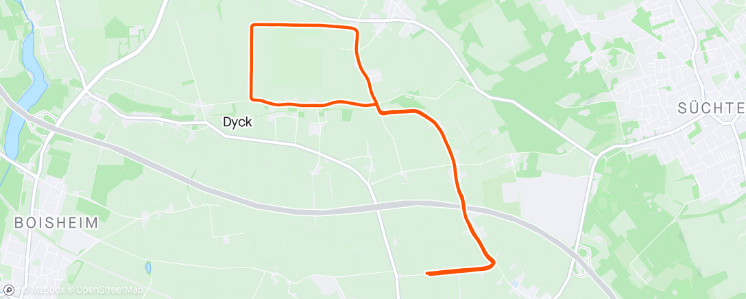 Map of the activity, Morning Run