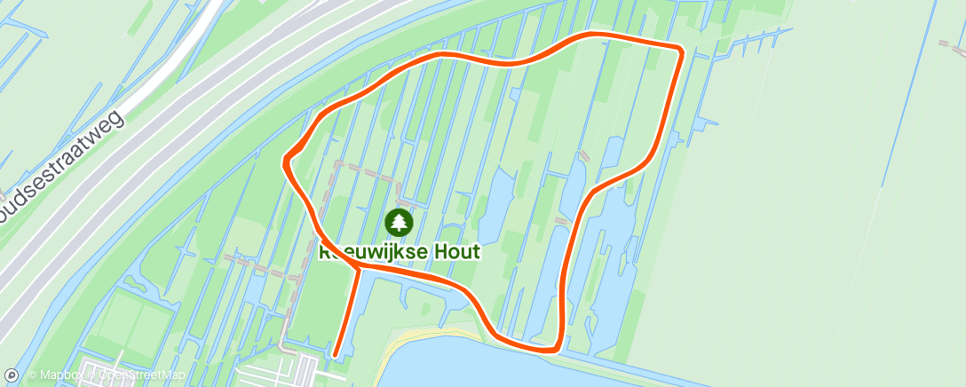 Kaart van de activiteit “Parkrun Reeuwijkse Hout #100”