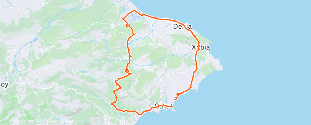 Map of the activity, Radfahren (Training)