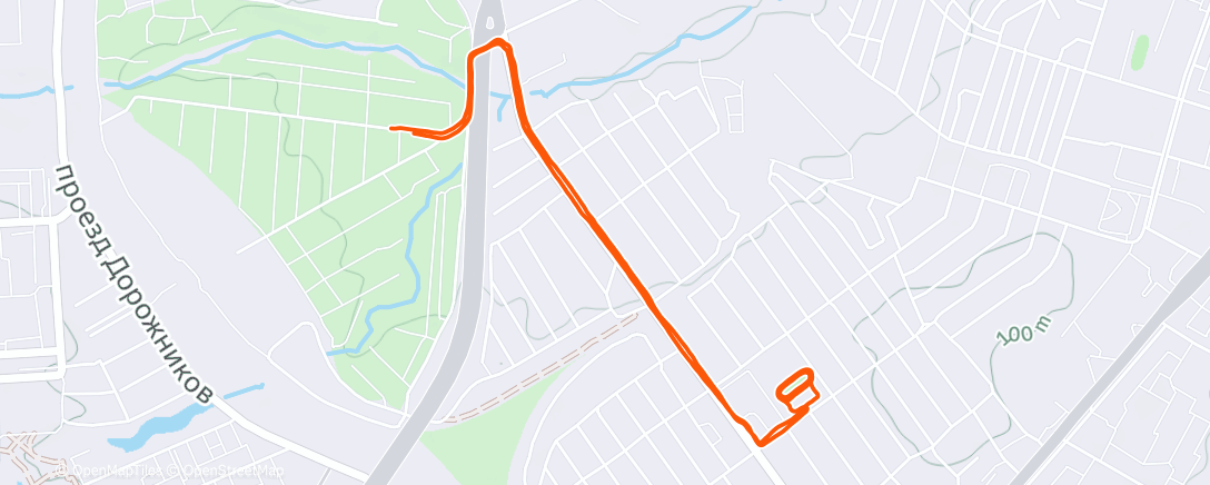 Map of the activity, Утренний забег