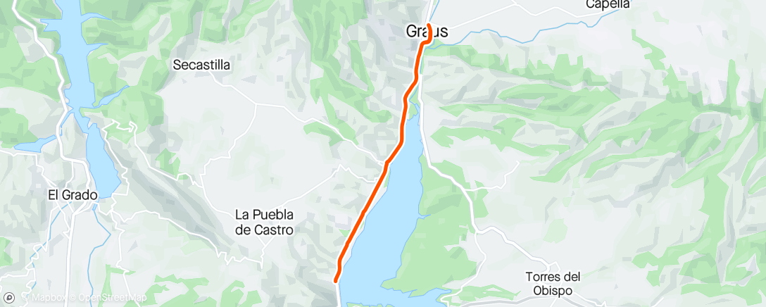 Map of the activity, Carril bici con Diego