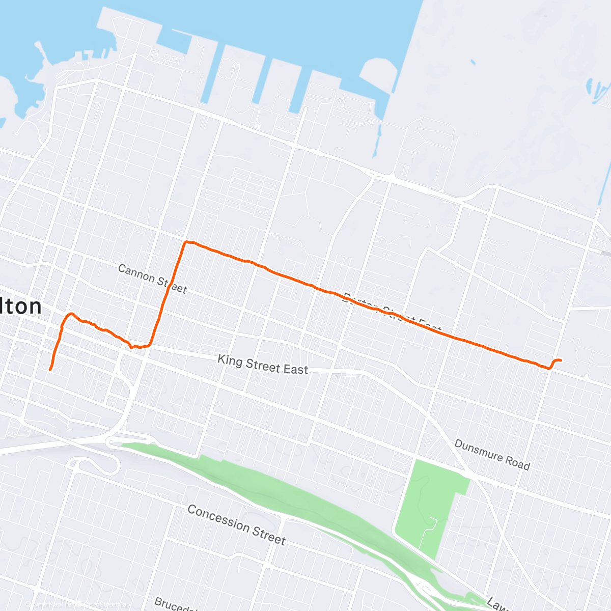 Map of the activity, walking errands