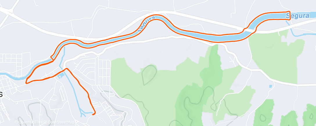 Map of the activity, Lunch Run