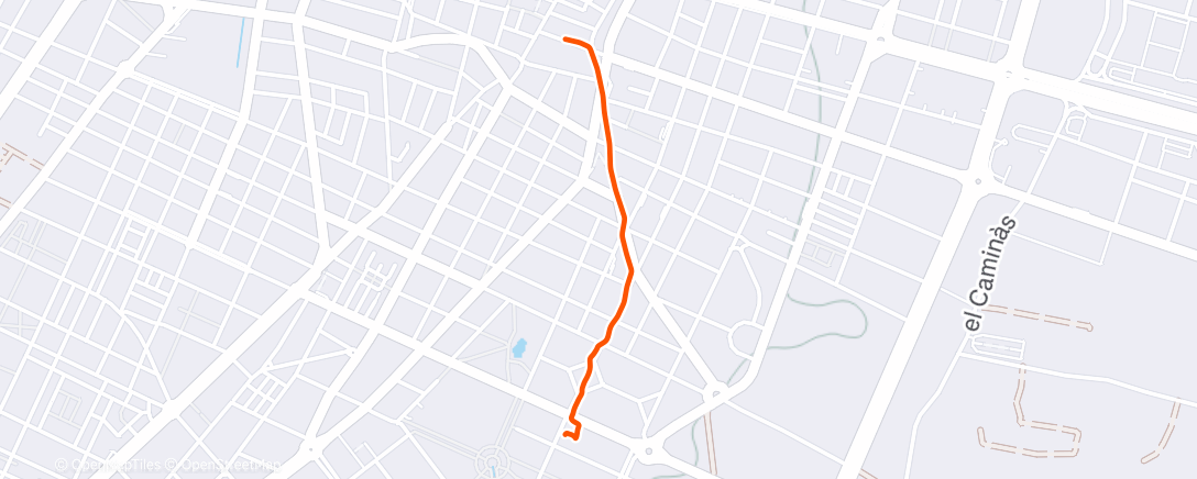 Map of the activity, Caminata de tarde