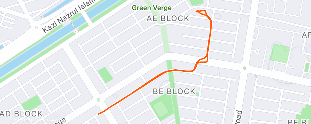 Map of the activity, Morning Walk Kolkata, West Bengal ☀️