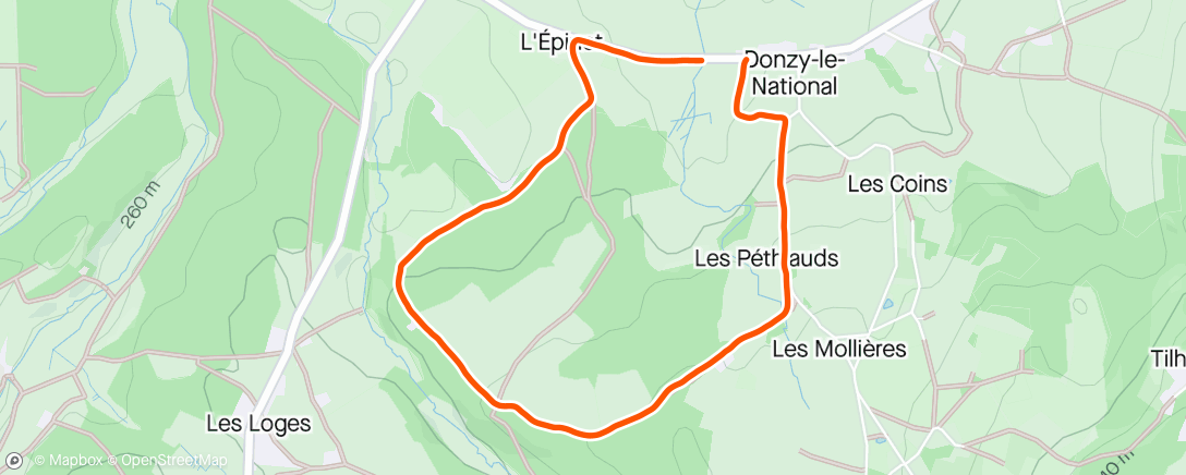 Map of the activity, Little run