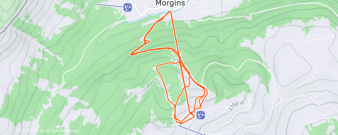 Map of the activity, Afternoon Alpine Ski