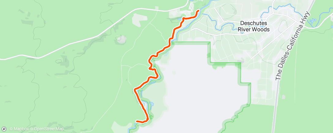Map of the activity, Evening Run