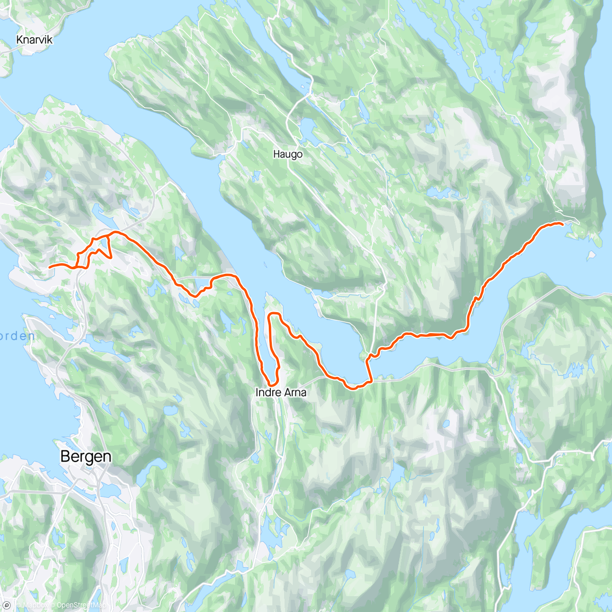 アクティビティ「Bruvik VV med Ced og Thor Andre」の地図
