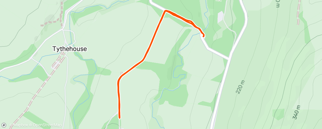 Map of the activity, Evening Run