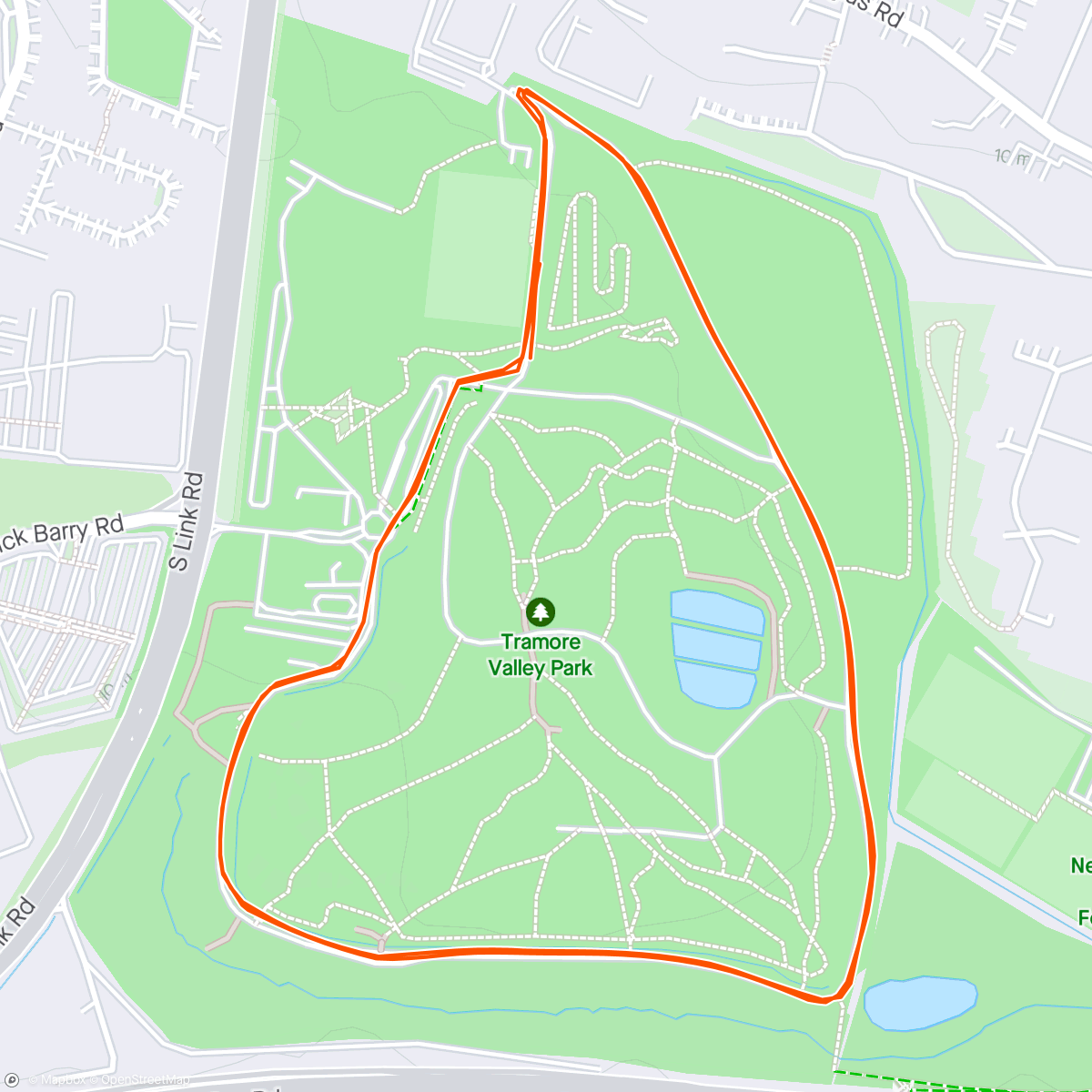 Map of the activity, Tramore Valley Parkrun