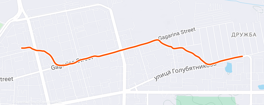 Map of the activity, Morning Walk
