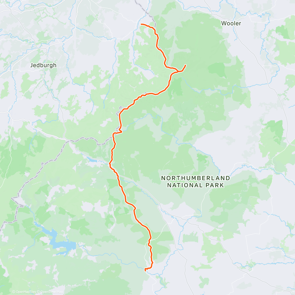 Map of the activity, Lunch Trail Run (Winter Spine Sprint North)