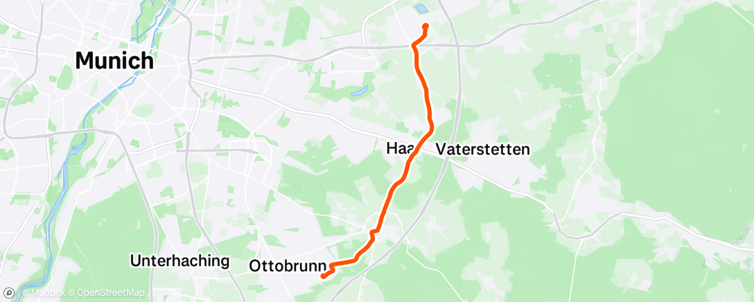 Map of the activity, Abendradfahrt