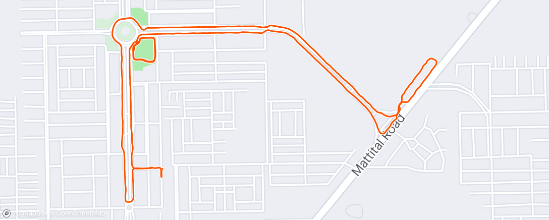 アクティビティ「Evening Run」の地図
