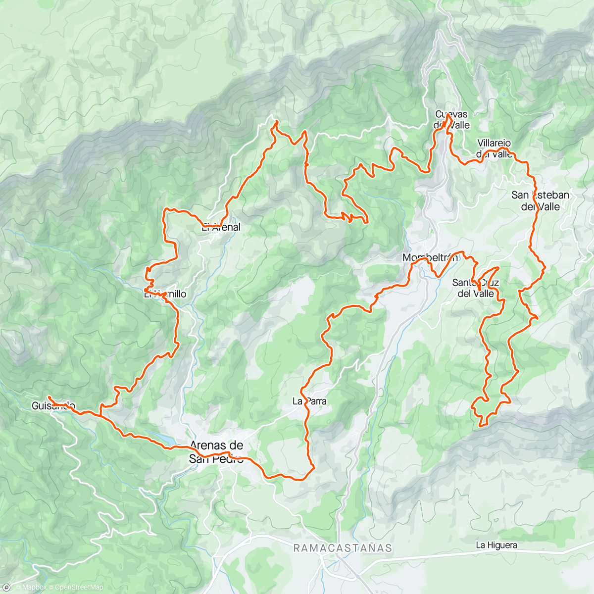 Map of the activity, Bajo Tietar