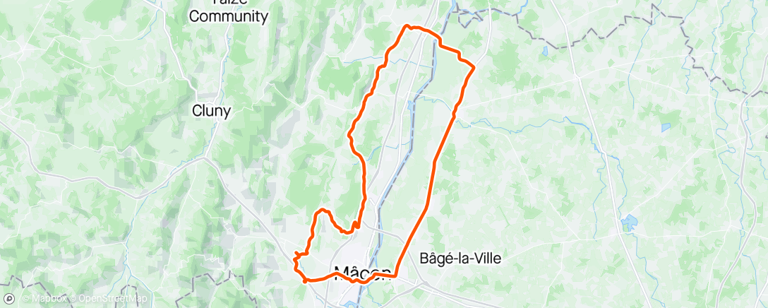 Map of the activity, Sortie AC Prissé