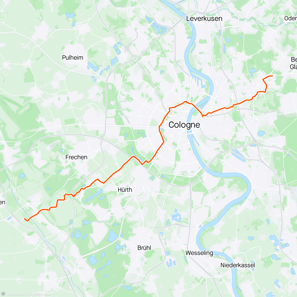 「Gravel Gymnicher Mühle nach Hause」活動的地圖