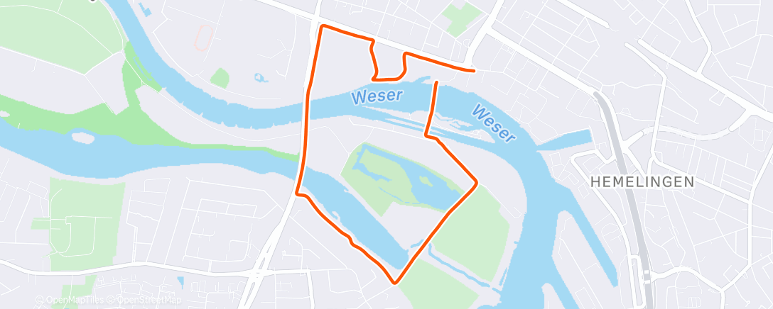 Map of the activity, Einlaufen