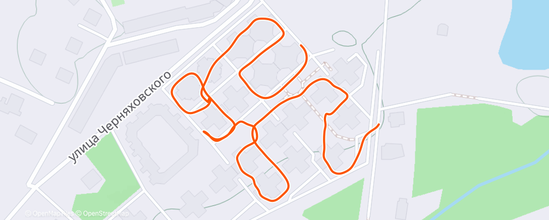 Map of the activity, Night Run