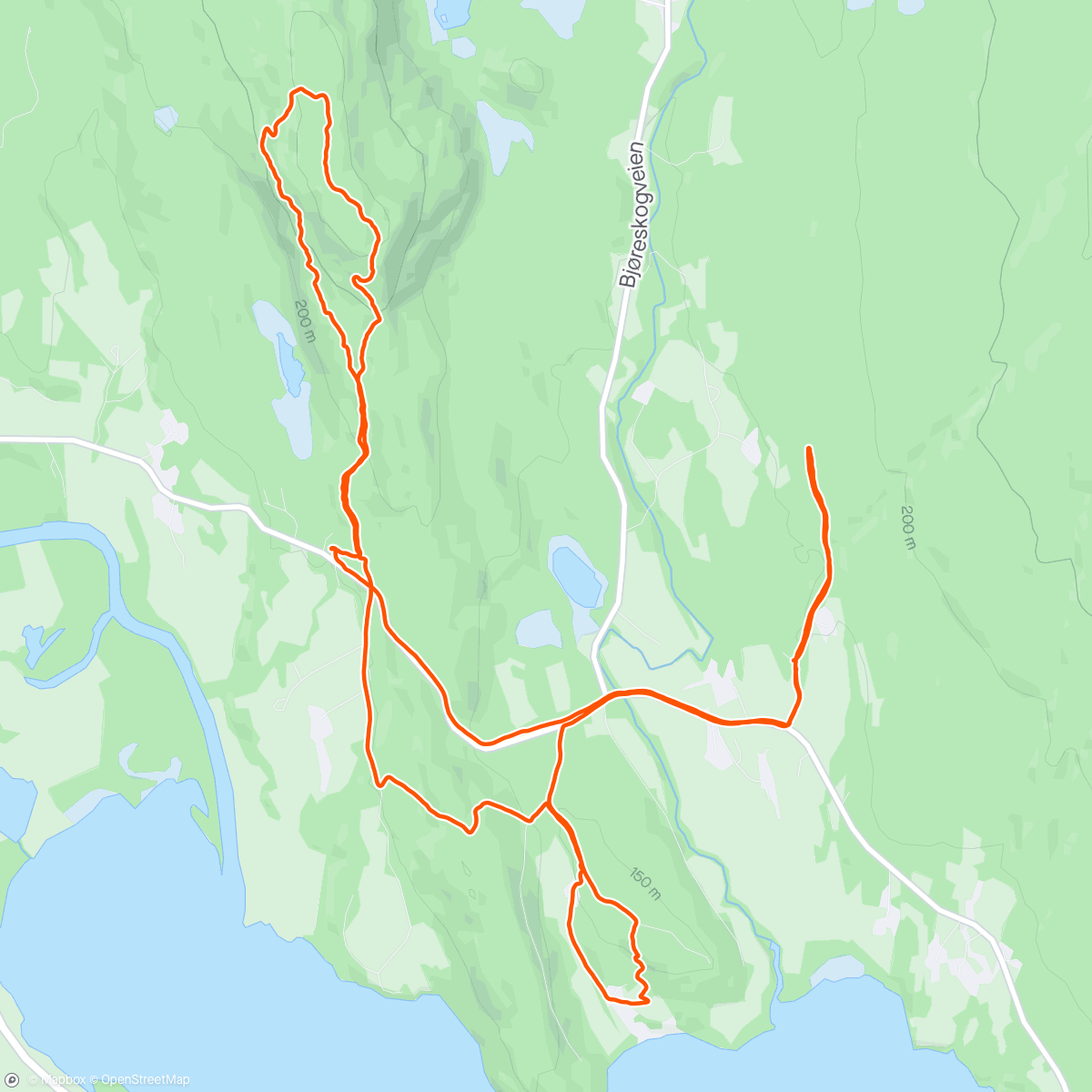 Map of the activity, Tur på Uksåsen +++