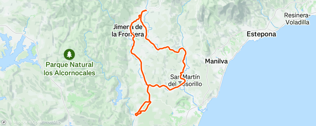 Map of the activity, Bicicleta por la mañana