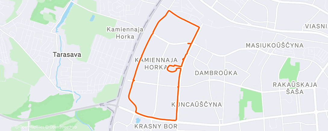 Map of the activity, Ночной забег