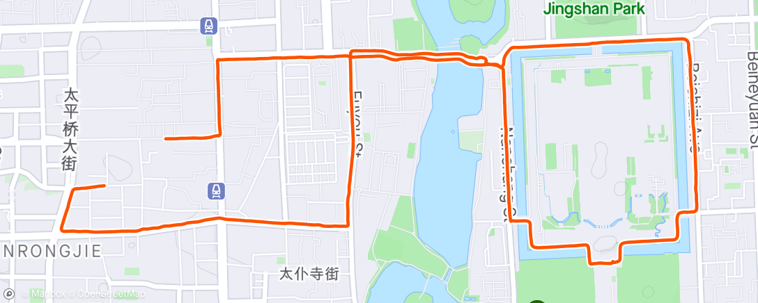 Map of the activity, 晨间跑步
