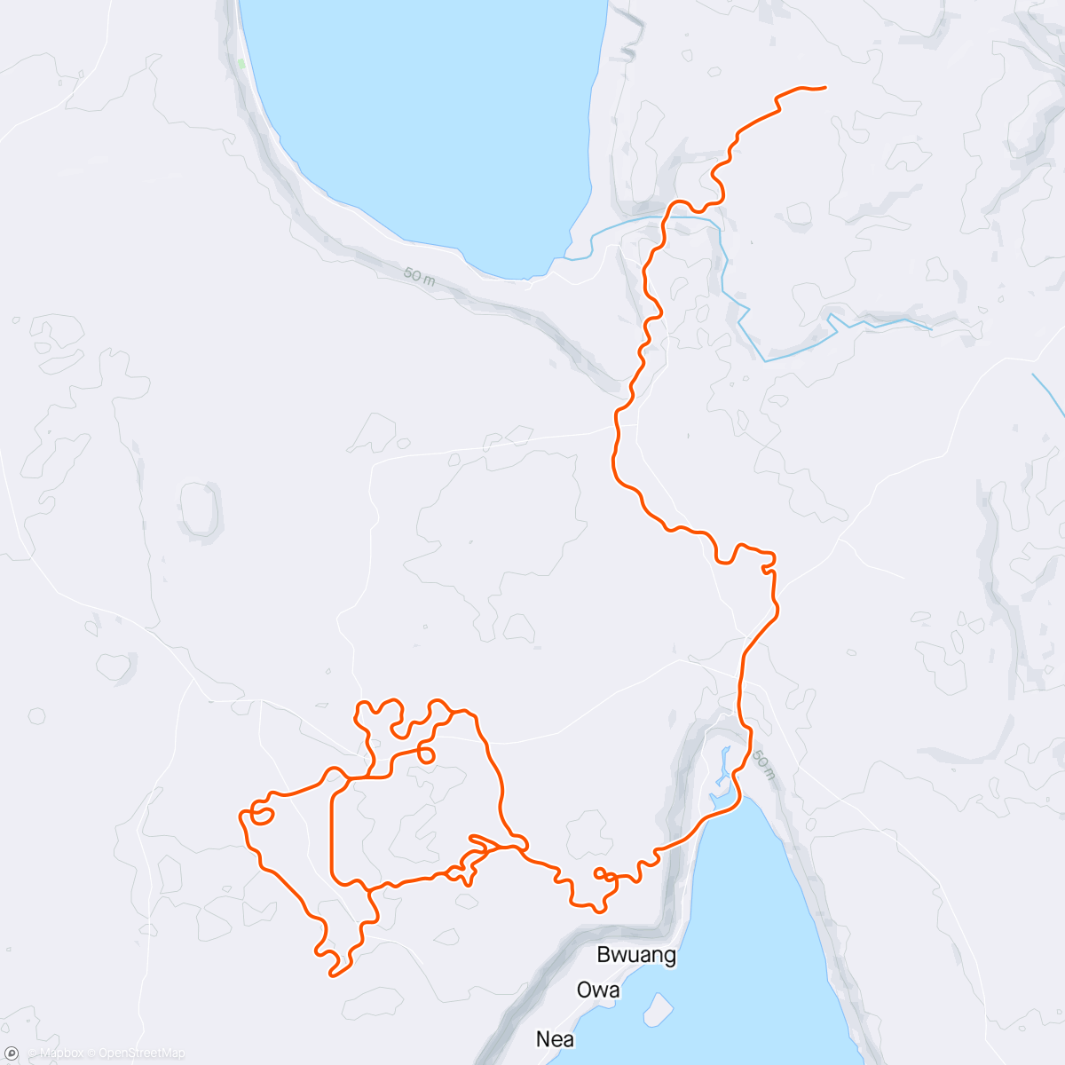 Mapa de la actividad, Zwift - in Makuri Islands