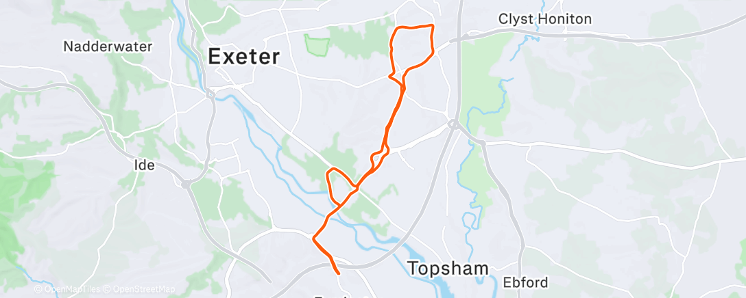 Map of the activity, Evening Run