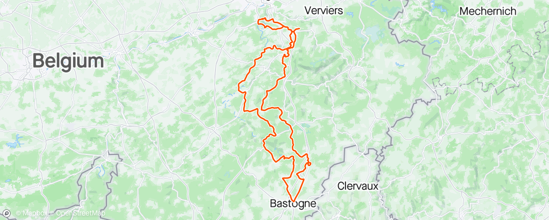 Map of the activity, Liege - Bastogne - Liege 2024