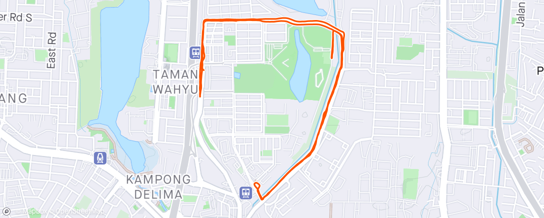 Map of the activity, When tired, go for a run