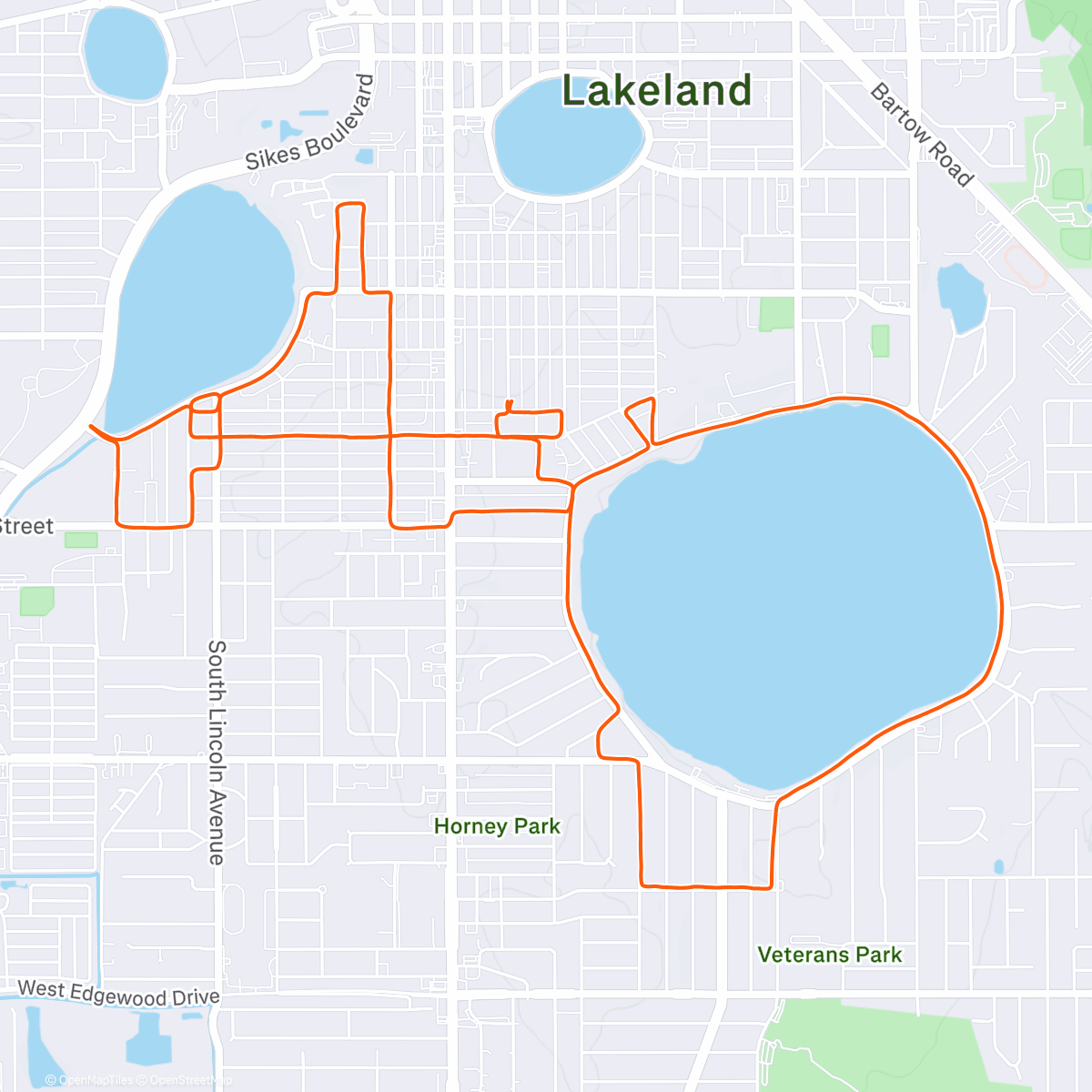 Map of the activity, Afternoon Ride