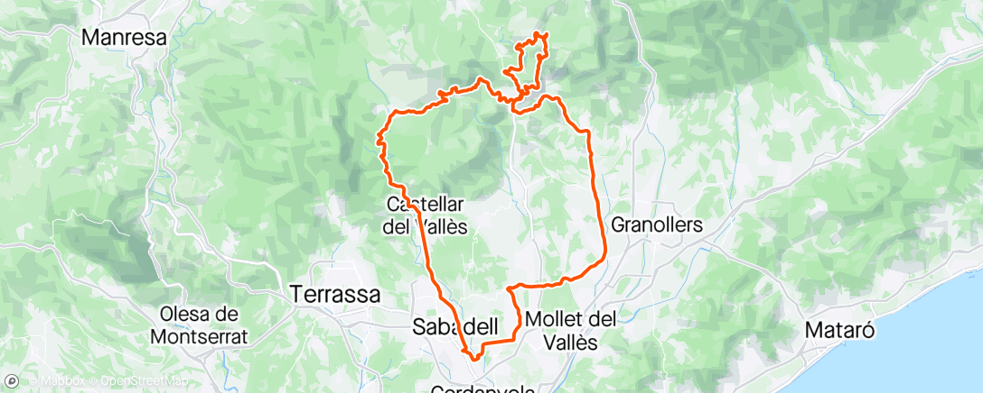 Map of the activity, Bigues i Riells, Sant Miquel del Fai, San Feliu, Gallifa, Sant Llorenç y recto