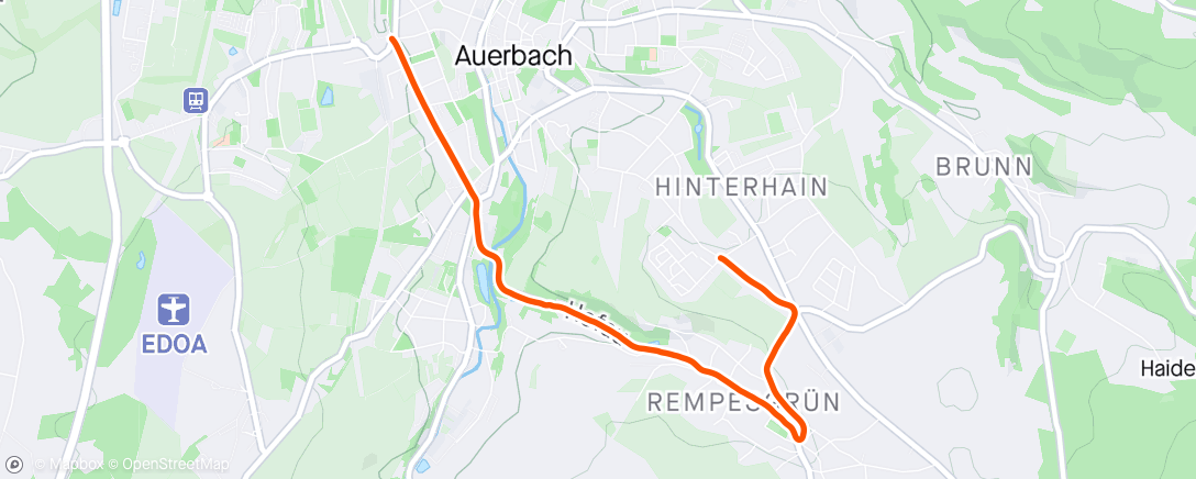 Karte der Aktivität „Nachtradfahrt”