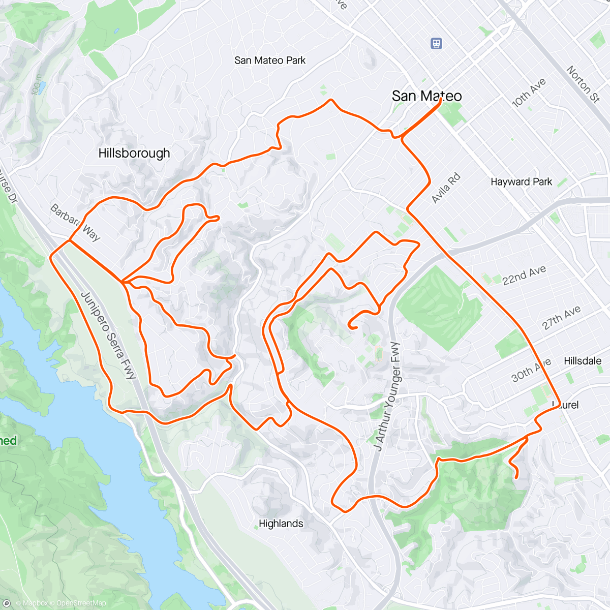 Karte der Aktivität „Cognition Sunday ride - hills”
