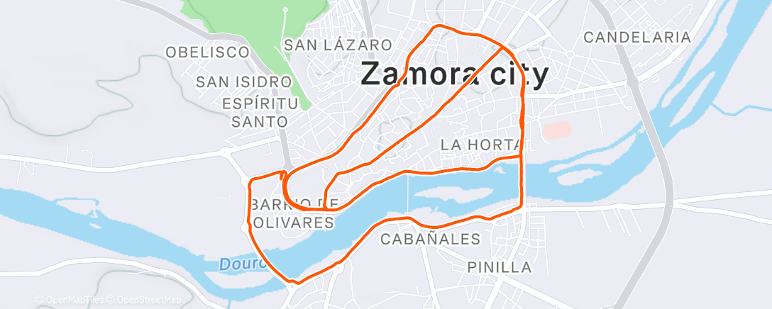 Map of the activity, Carrera a la hora del almuerzo