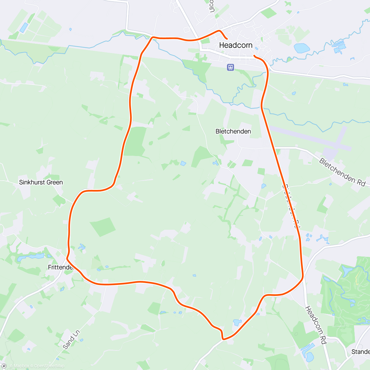 Map of the activity, Short test ride after rebuild