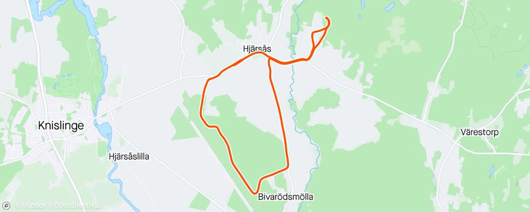 Map of the activity, Backe: Prästgårdsbacken (25 min)