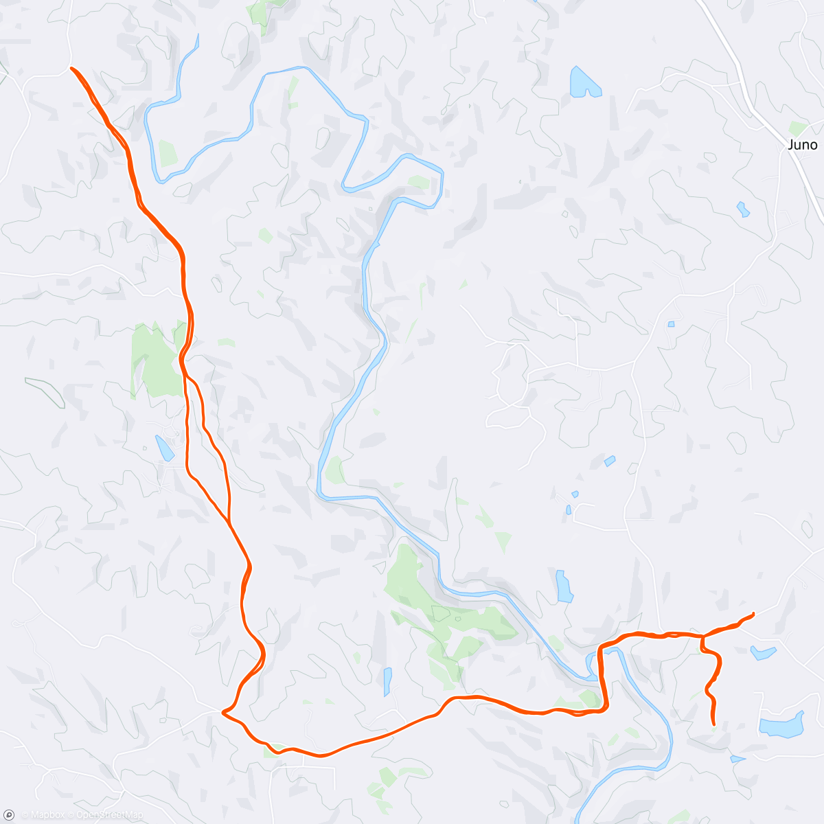 Map of the activity, Night Mountain Bike Ride